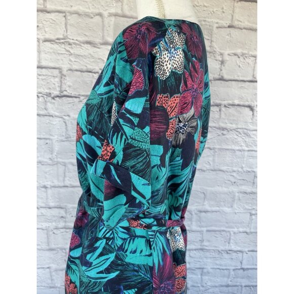 LOFT Petites Women's Dress Size Small Flowers 60% Linen Tropical Summer Pockets - Picture 6 of 15